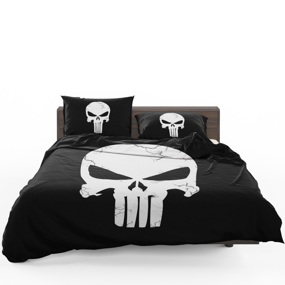 Marvel Punisher Logo Original Sin Bedding Set Super Heroes Bedding