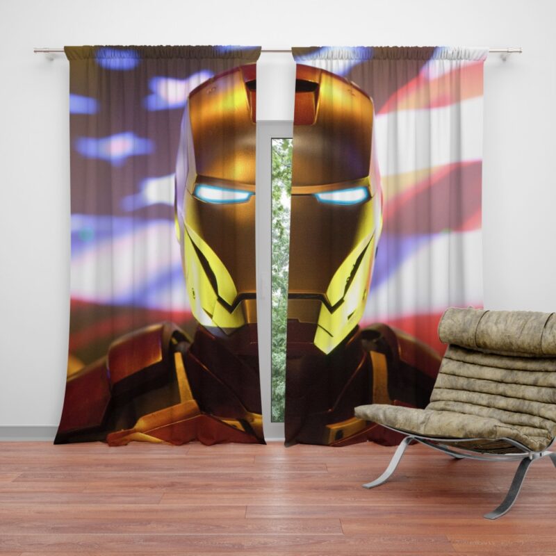 Marvel Universe Iron Man American Superhero Curtain
