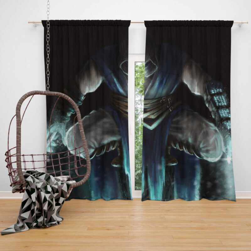 Sub Zero Mortal Kombat Game Bedroom Window Curtain