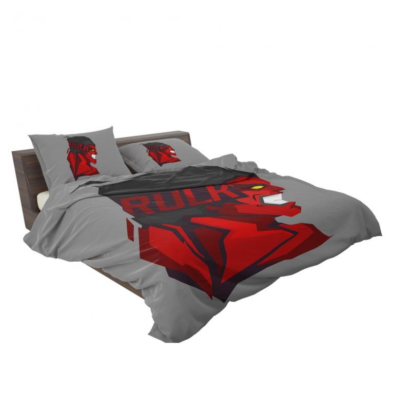 World War Hulks Marvel Comics Red Hulk Bedding Set