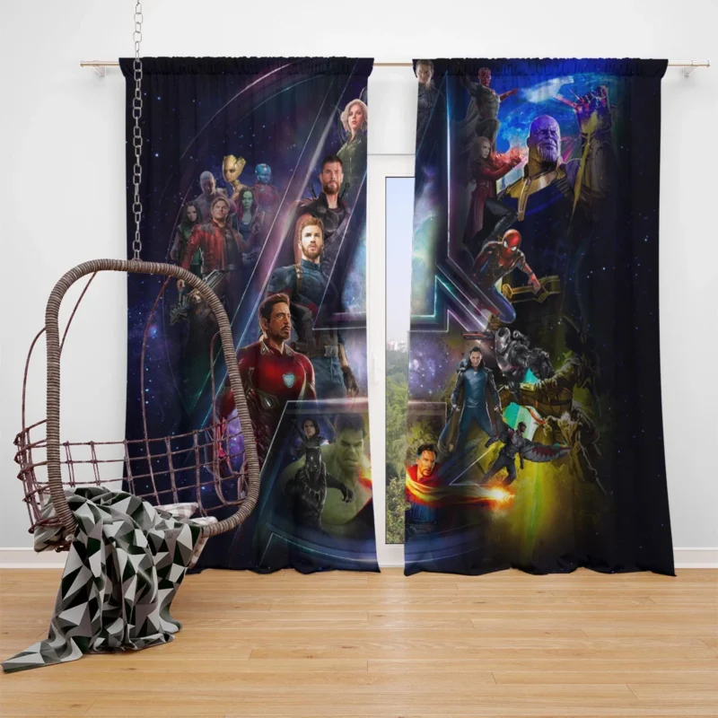 Avengers: Infinity War - Heroes vs. Villains Showdown Window Curtain