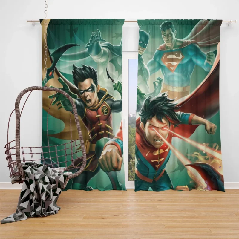 Batman and Superman: Battle of the Super Sons Window Curtain