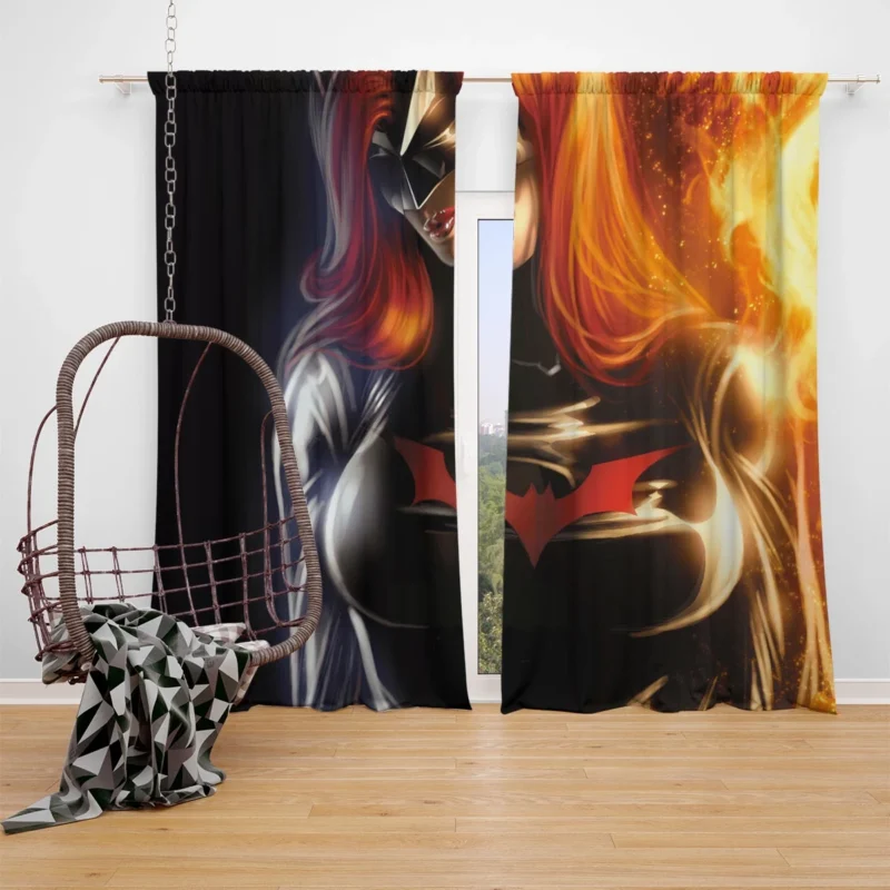 Batwoman Adventures in Comics Window Curtain