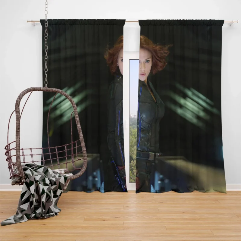 Black Widow Heroic Journey in Avengers: Age of Ultron Window Curtain