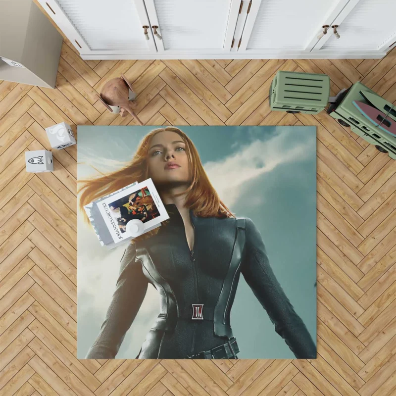 Black Widow Role in Winter Soldier Floor Rug