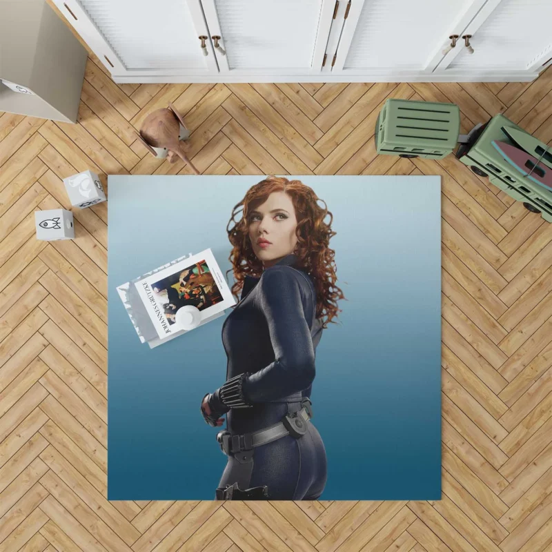 Black Widow in The Avengers: Scarlett Johansson Heroine Floor Rug