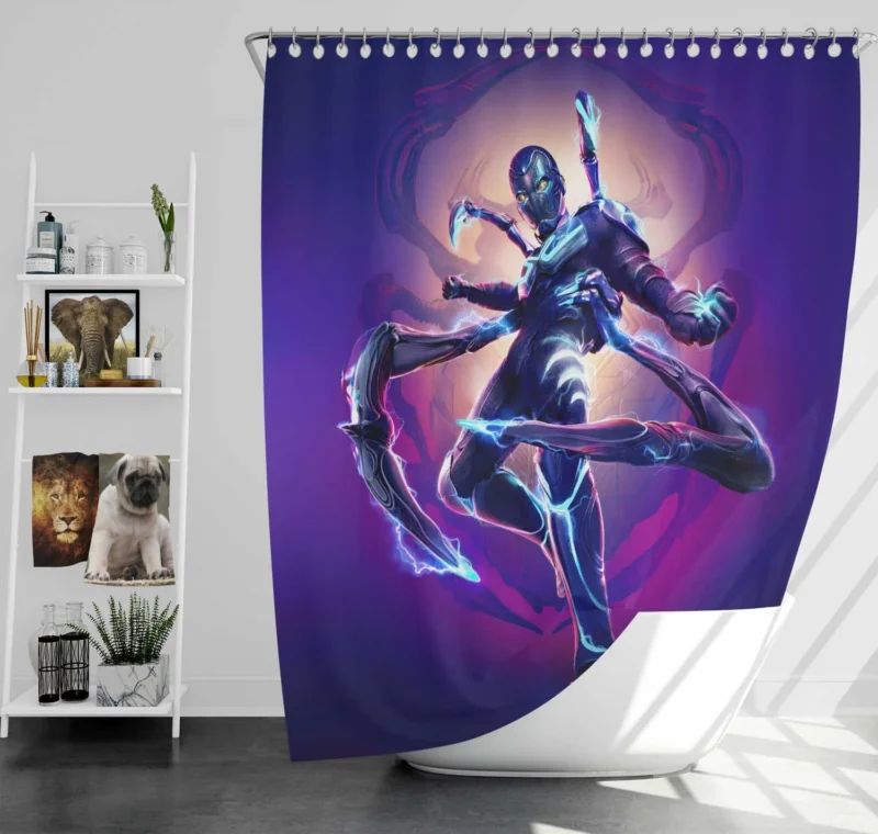 Blue Beetle Movie: Jaime Reyes Adventure Shower Curtain