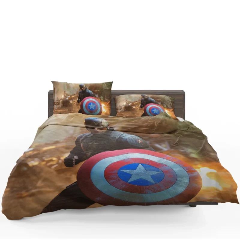 Captain America Heroic Stand in Avengers Endgame Bedding Set