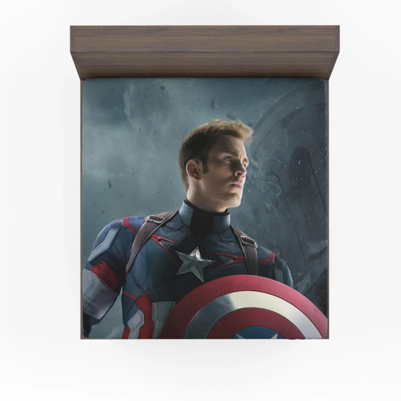 Captain America Leads in Avengers: Age of Ultron Fitted Sheet