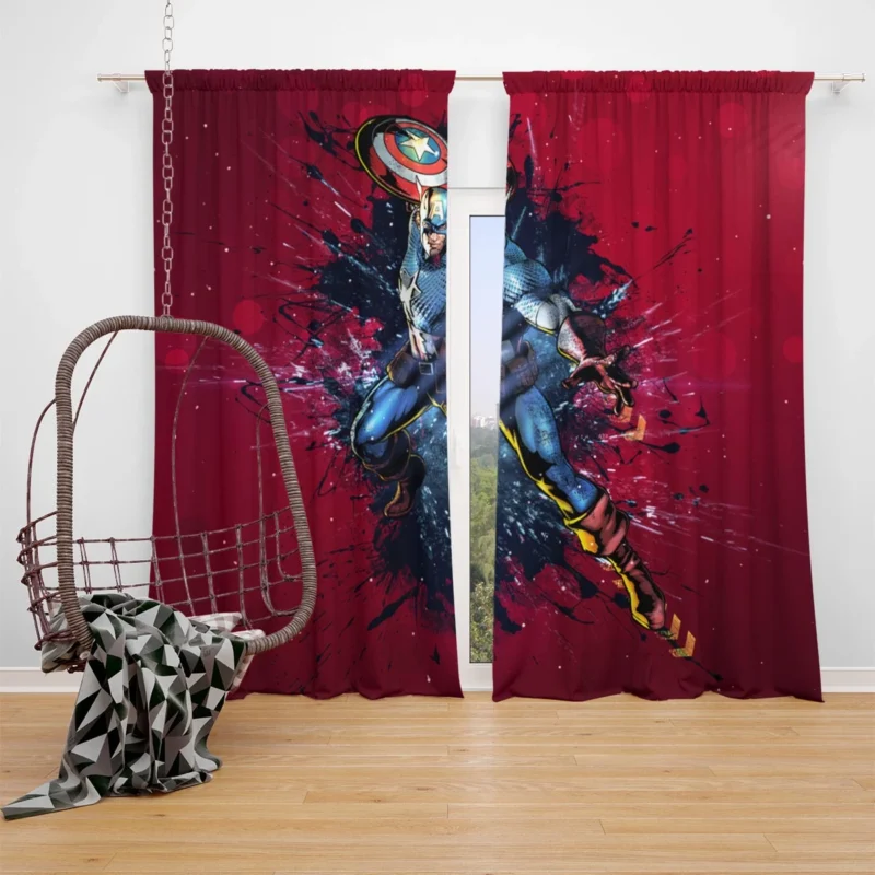 Captain America: Marvel Iconic Avenger Window Curtain