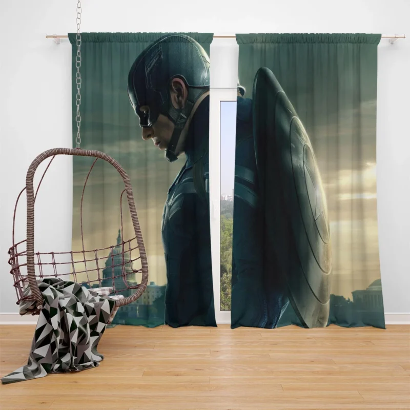 Captain America: The Winter Soldier - Chris Evans Window Curtain