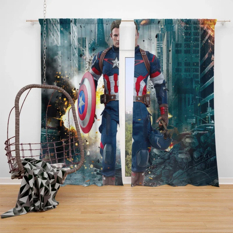 Captain America in The Avengers: Collectible Hot Toys Window Curtain