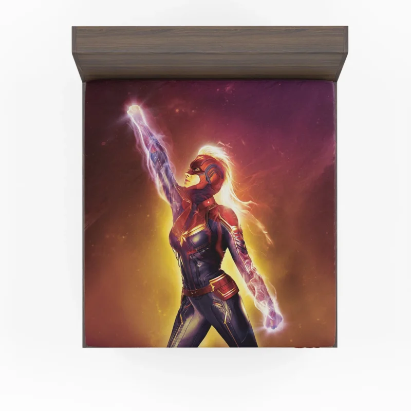 Captain Marvel: Brie Larson Heroic Journey Fitted Sheet