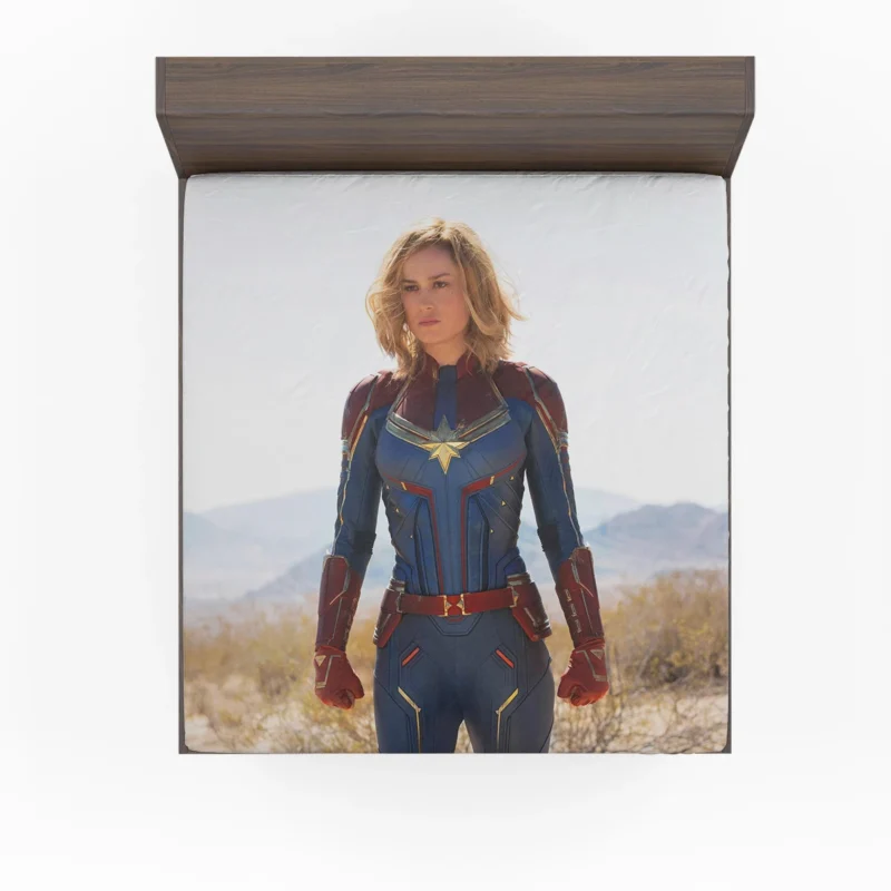 Captain Marvel: Brie Larson Heroic Superhero Journey Fitted Sheet