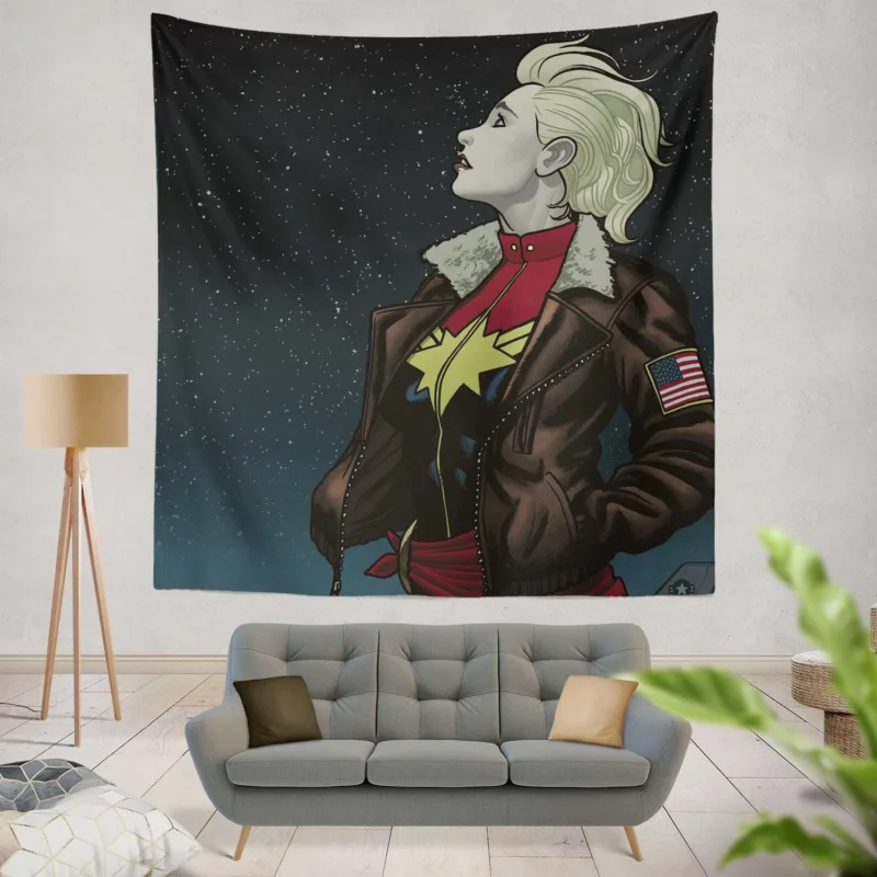 Captain Marvel: Carol Danvers Cosmic Adventure  Wall Tapestry