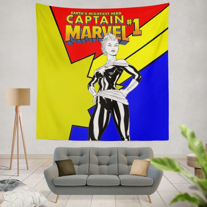 Captain Marvel Comics: Carol Danvers Heroics  Wall Tapestry