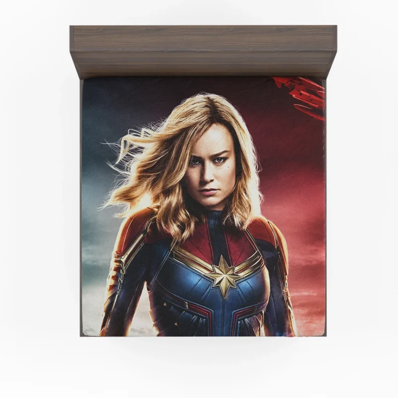 Captain Marvel Movie: Brie Larson Superheroic Tale Fitted Sheet
