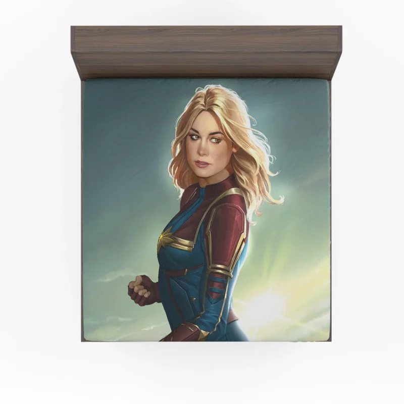 Captain Marvel Movie: Brie Larson as Carol Danvers Fitted Sheet