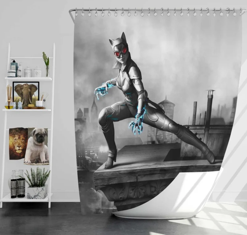 Catwoman Cosplay: Embrace the Feline Persona Shower Curtain