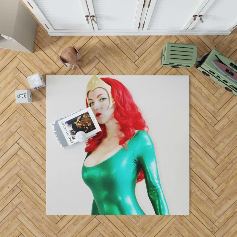 Cosplay as Mera: Transform into a DC Hero Floor Rug