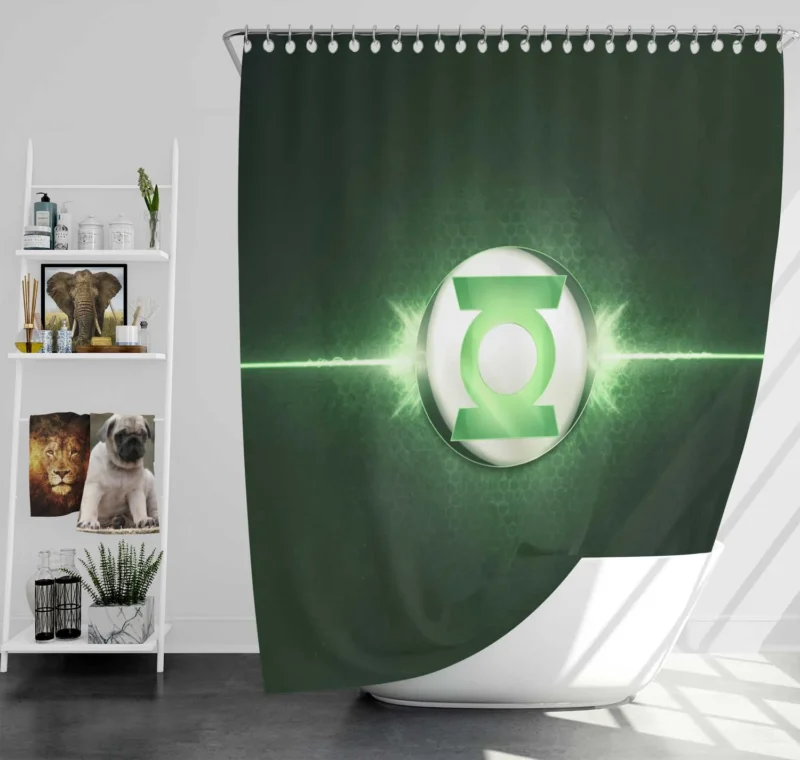 Discover John Stewart in Green Lantern Comics Shower Curtain