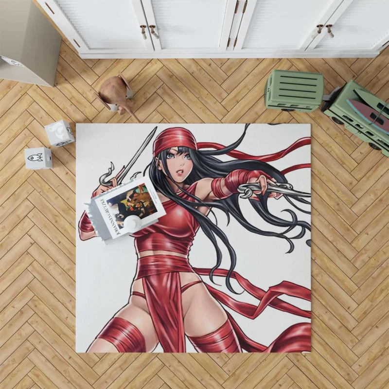 Elektra: Marvel Deadly Assassin Floor Rug