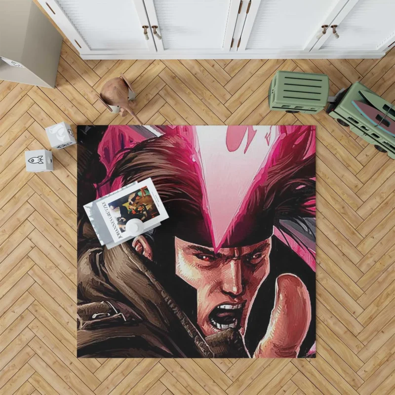 Gambit Comics: Marvel Card-Throwing Mutant Floor Rug