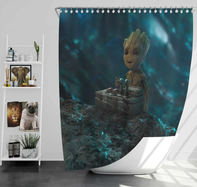 Groot in Marvel Guardians of the Galaxy Vol. 2 Shower Curtain