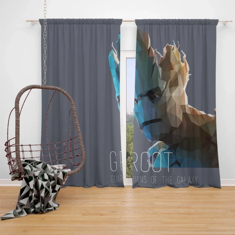 Guardians of the Galaxy Movie: Groot Journey Window Curtain