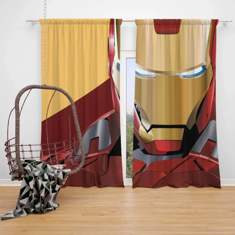 Iron Man Comics: The Genius Inventor Window Curtain