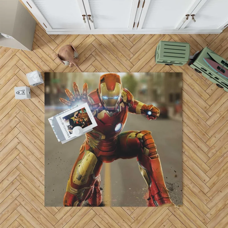 Iron Man Comics: The Tech Pioneer Floor Rug