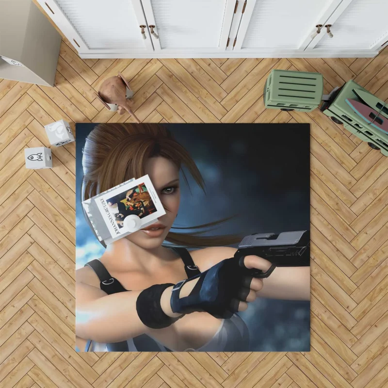 Lara Croft Tomb Raider Fantasy Game Floor Rug