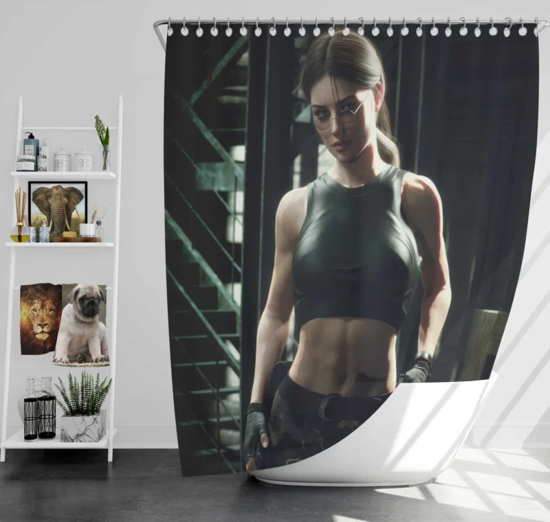 Lara Croft Tomb Raider Game Shower Curtain