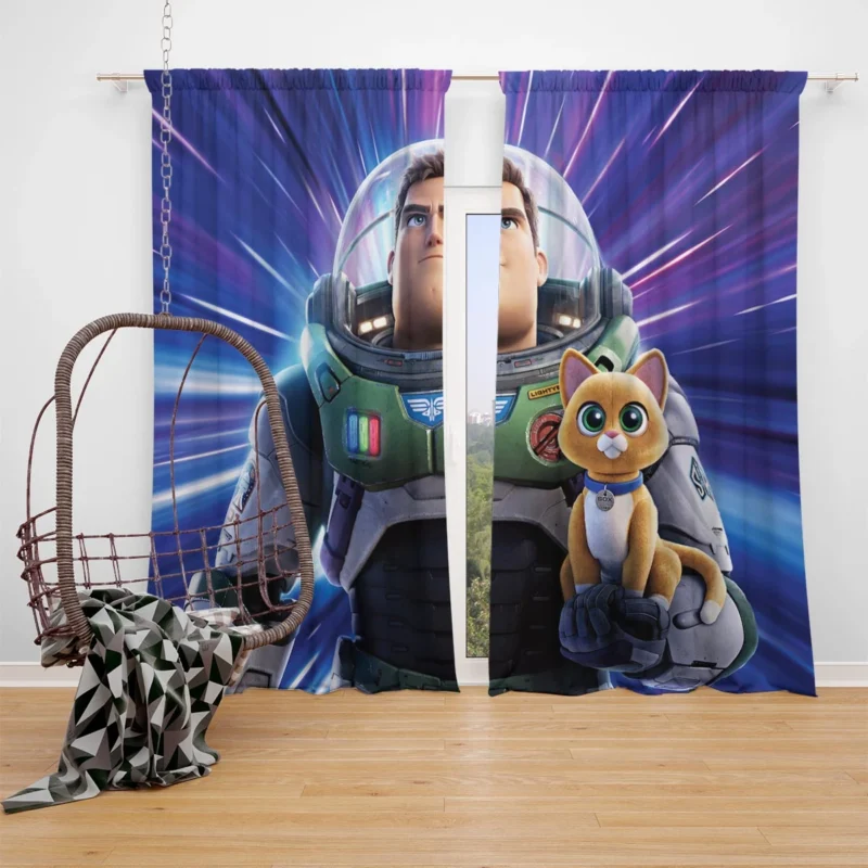 Lightyear Movie: Buzz Lightyear Cosmic Quest Window Curtain