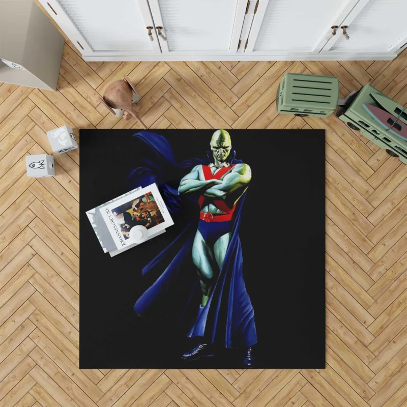 Martian Manhunter Iconic Moments in Comics Floor Rug