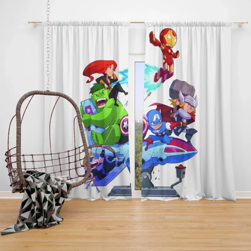 Marvel Avengers Assemble: The Ultimate Team Window Curtain