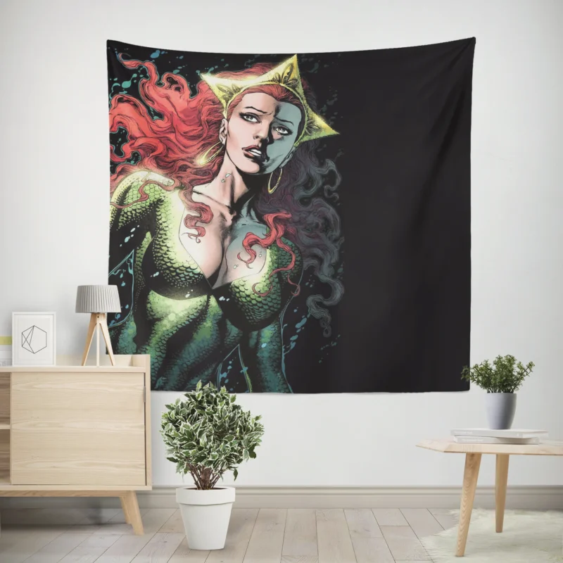 Mera (DC Comics) on New Earth: Explore in Comics  Wall Tapestry