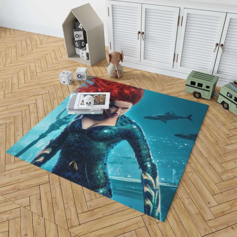 Mera in Aquaman Movie: Dive into the Depths Floor Rug