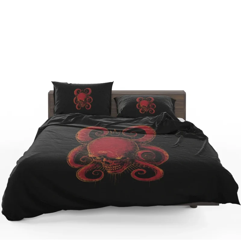 Red Skull Comics: Delve into the World of Evil Bedding Set