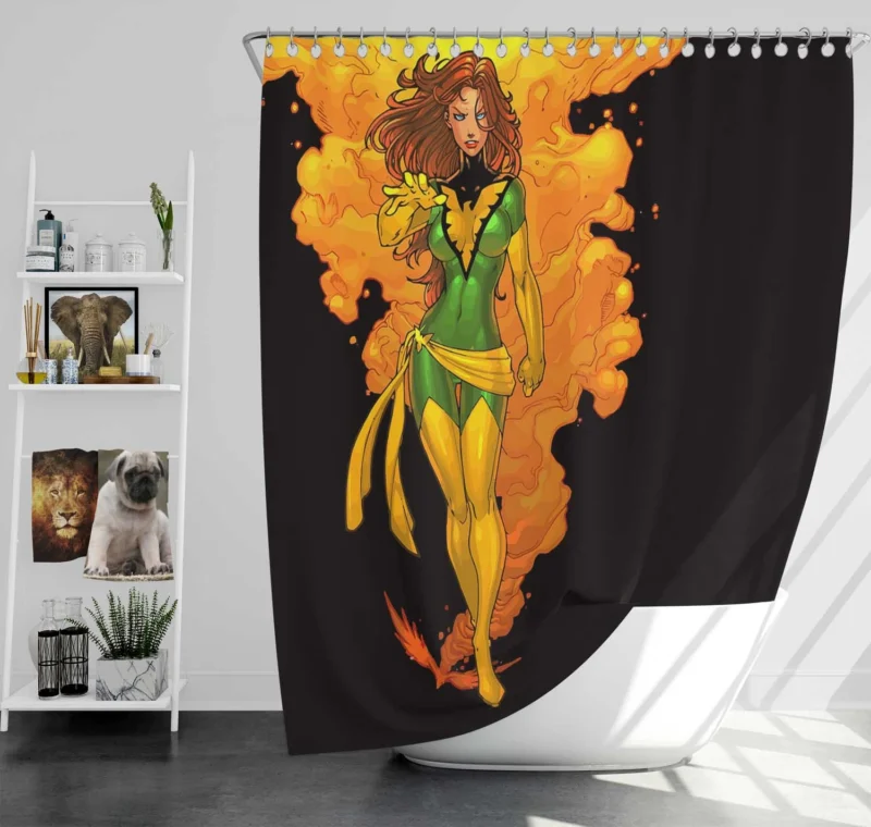 Sophie Turner as Jean Grey in X-Men: Apocalypse Shower Curtain