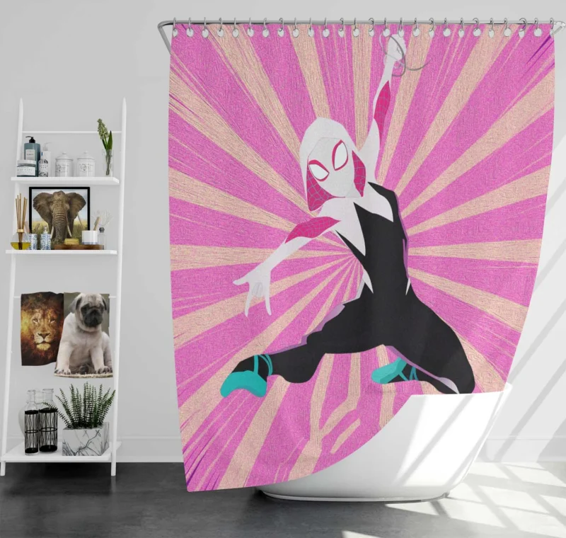 Spider-Gwen Comics: Gwen Epic Quest Shower Curtain