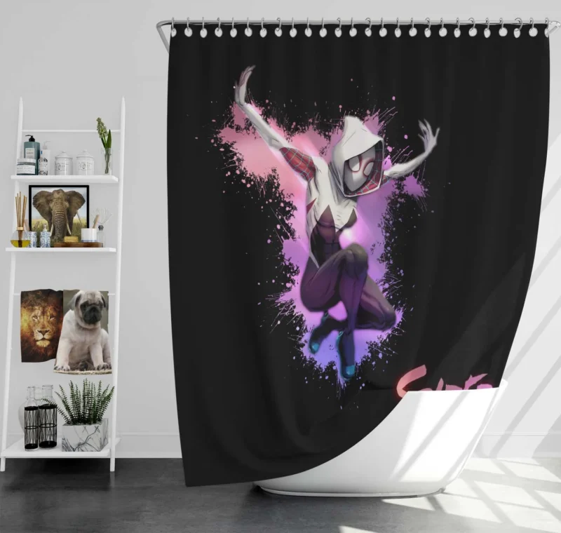 Spider-Gwen Comics: Gwen Exciting Journeys Shower Curtain