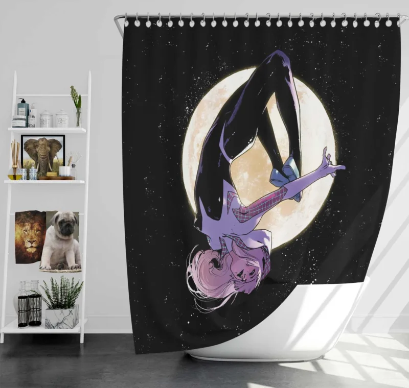 Spider-Gwen Comics: Gwen Heroic Exploits Shower Curtain