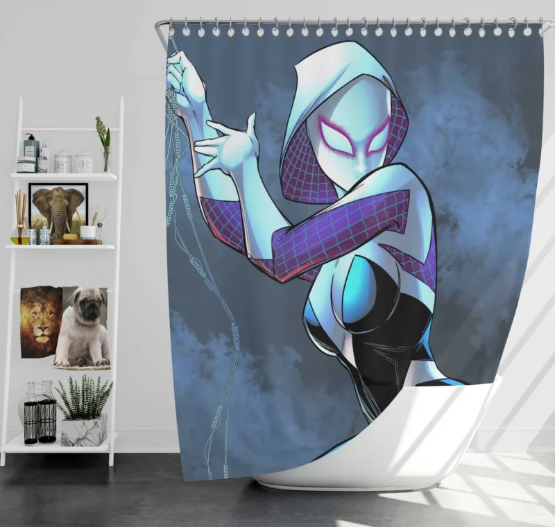 Spider-Gwen Comics: Gwen Stacy Heroic Saga Shower Curtain