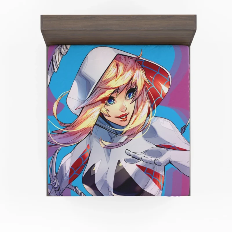 Spider-Gwen Comics: Gwen Stacy Style Fitted Sheet