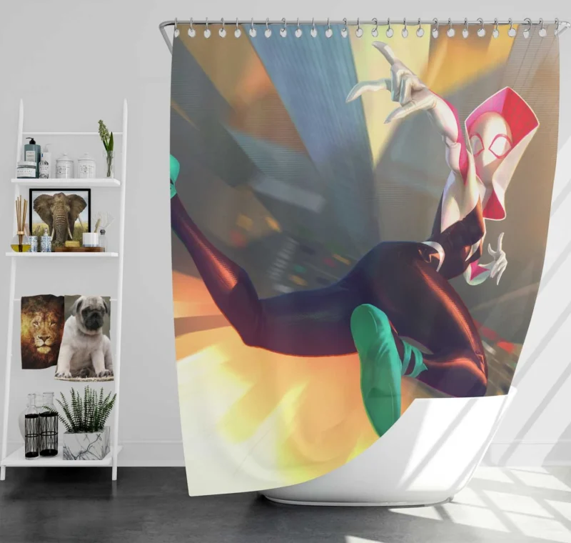 Spider-Gwen: Gwen Multiverse Adventures Shower Curtain