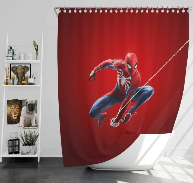 Spider-Man (PS4) Game: Peter Parker Adventures Shower Curtain