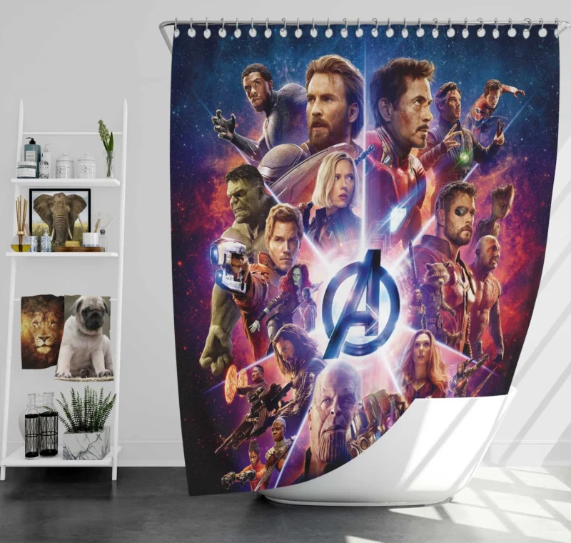 Heroes in Avengers: Infinity War Shower Curtain