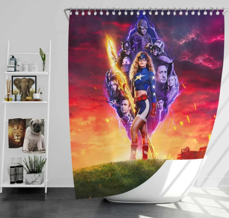 Stargirl TV Show: Hourman Hour of Power Shower Curtain