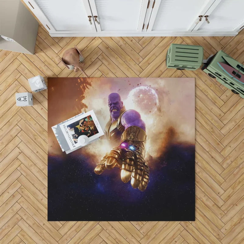 Thanos: The Formidable Foe in Avengers: Infinity War Floor Rug